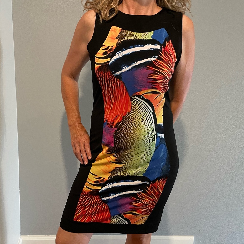 Eva Varro colorful dress
